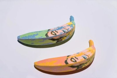 Bananen aus Zucker mit Marylin Monroe Aufdruck