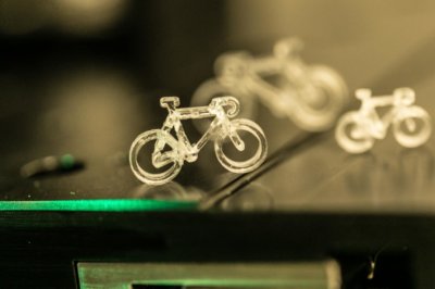 3D-gedrucktes Fahrrad aus Glas
