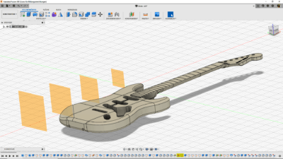 CAD-Modell der E-Gitarre