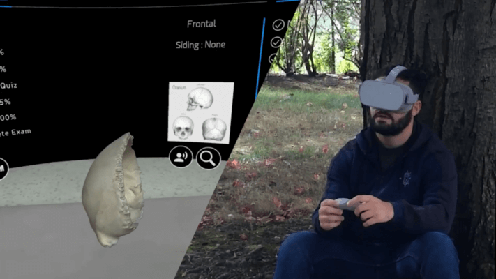 Knochen erleben im VR-Kurs