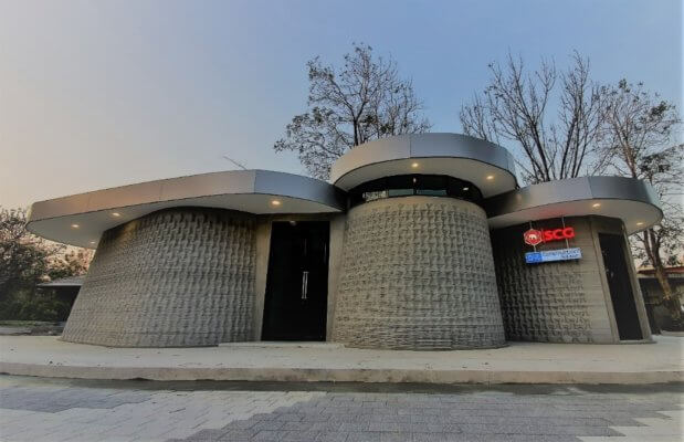 3D-gedrucktes Gebäude (fertig)