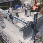 Luftaufnahme Hausbau-3D-Drucker