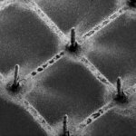 Beispiel abgeschiedener Perowskit-Säulen