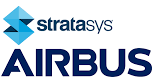 Stratasys und Airbus 3D-Druck-Kooperation Airbus und Stratasys Logos