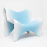 3D-gedruckter Fauteuil mit Farbverlauf