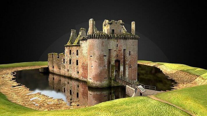 3D-Modell historisches Bauwerk