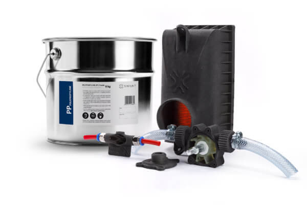 Materialbehälter und Druckobjekt