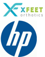 3D-Druck-News zu X-Feet und HP Inc. X-Feet und HP Logos