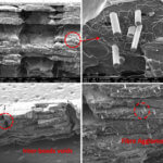 Recyceltes Material 3D-gedruckt unter dem Mikroskop
