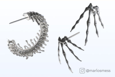 Schmuckserie aus 3D-gescannten Tierskeletten