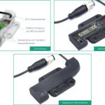 CAD-Konzept und zwei Bilder des Demonstrators