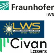 Logos Fraunhofer IWS, LWS und Civan Lasers