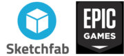 Sketchfab und Epic Games Logos
