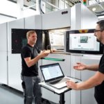 Phillips Corporation Mitarbeiter neben EOS 3D-Drucker