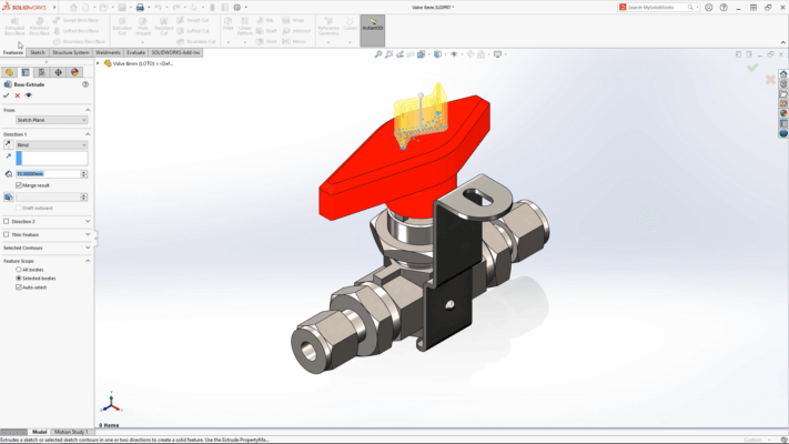 Screenshot SOLIDWORKS 2022 Hybrid Modeling