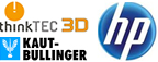 thinkTEC 3D, KAUT-BULLINGER und HP Logos