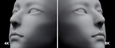 Oberflächenvergleich 4K 8K