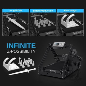 3D-Druck-Beispiele mit dem INFI-20 und Hinweis auf unendliche Z-Achse