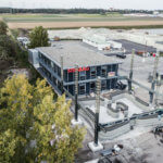 3D-Drucker BOD2 vor STRABAG Gebäude