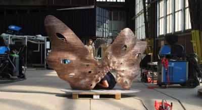 Großformatiges Metallobjekt aus dem 3D-Drucker