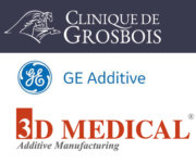 3D Medical, Clinique de Grosbois und GE Additive Logo