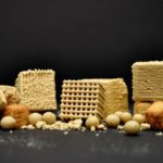 3D-gedruckte Okara-Würfel