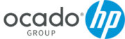 Ocado und HP Logos