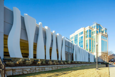 3D-gedruckte Außenfassade Parkgebäude