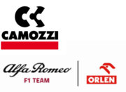 Alfa Romeo F1 Team Orlen und Camozzi Group Logos
