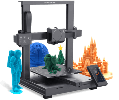 Wizmaker P1 und 3D-Druck-Objekte