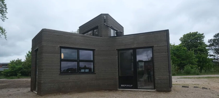 3D-gedrucktes Tiny House Außenansicht