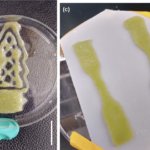 Baum und Hundeknochen mit Gelmaterial gedruckt