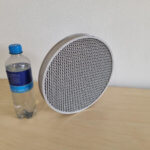 3D-gedruckter Filter neben Wasserflasche