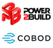 Power2Build und COBOD Logos