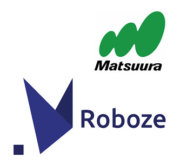Matsuura Machinery und Roboze Logos