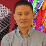 Chen vor Bildern der Komponenten und einer Nanolamellen-Mikrostruktur