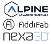 Alpine Advanced Materials, AddiFab und Nexa3D Logos