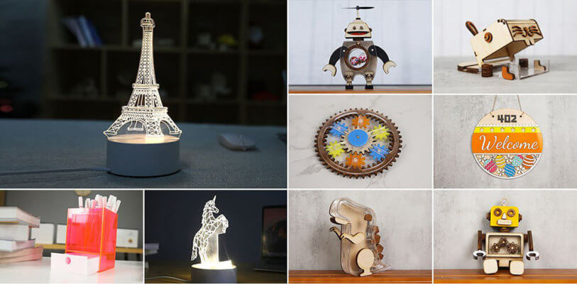 Beispiele Arbeitsstücke Gweike Cloud Pro