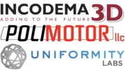 Incodema3D, Polimotor und Uniformity Labs Logos