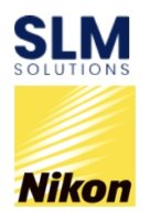 SLM Solutions und Nikon Logos