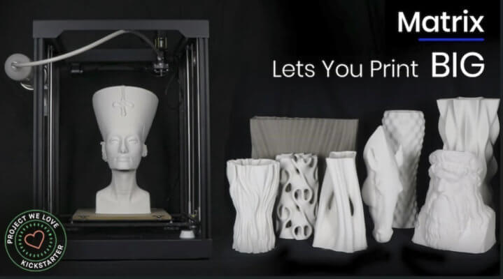 Matrix und 3D-Druck-Objekte