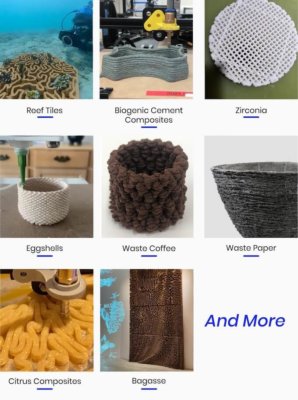 Mögliche Materialien für "Matrix" 3D-Drucker