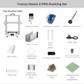 Lieferumfang Tronxy Moore 2 Pro