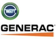 WATT Fuel Cell und Generac Power Systems Logos