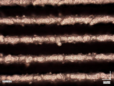 Aufnahme einer 3D-gedruckten Komponente