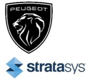 Peugeot und Stratasys Logos