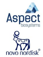 Aspect Biosystems und Novo Nordisk Logos