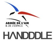 Französische Luftwaffe und Handddle Logos