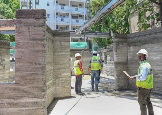 Bauarbeiter auf der Baustelle
