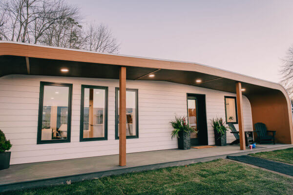 3D-Druck BioHome3D Haus Ansicht Eingang